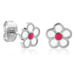 SURGICAL STEEL GRADE 316L EAR STUDS PAIR