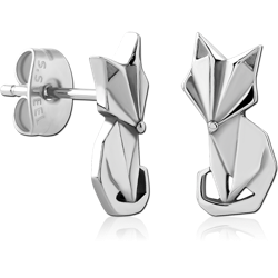 SURGICAL STEEL GRADE 316L EAR STUDS PAIR