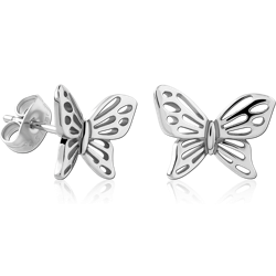 SURGICAL STEEL GRADE 316L EAR STUDS PAIR