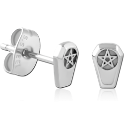 SURGICAL STEEL GRADE 316L EAR STUDS PAIR