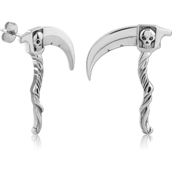 SURGICAL STEEL GRADE 316L EAR STUDS PAIR