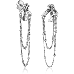 SURGICAL STEEL GRADE 316L JEWELED EAR STUDS PAIR