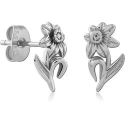 SURGICAL STEEL GRADE 316L EAR STUDS PAIR