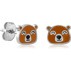 SURGICAL STEEL GRADE 316L EAR STUDS PAIR
