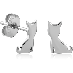 SURGICAL STEEL GRADE 316L EAR STUDS PAIR