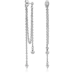 SURGICAL STEEL GRADE 316L EAR STUDS PAIR