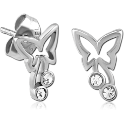 PAIR OF SURGICAL STEEL GRADE 316L EAR STUDS