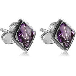 PAIR OF SURGICAL STEEL GRADE 316L EAR STUDS