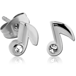 PAIR OF SURGICAL STEEL GRADE 316L EAR STUDS