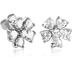 PAIR OF SURGICAL STEEL GRADE 316L EAR STUDS