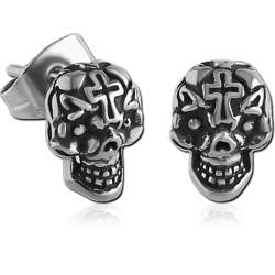 SURGICAL STEEL GRADE 316L JEWELED EAR STUDS