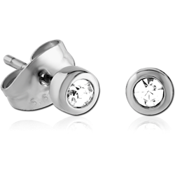 SURGICAL STEEL GRADE 316L EAR STUDS PAIR