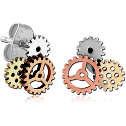 SURGICAL STEEL GRADE 316L EAR STUDS PAIR