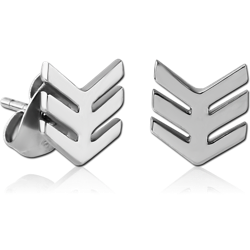 SURGICAL STEEL GRADE 316L EAR STUDS PAIR