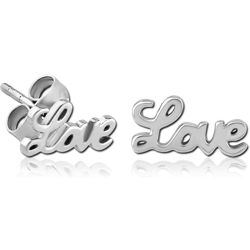 SURGICAL STEEL GRADE 316L EAR STUDS PAIR