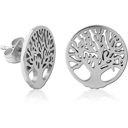 SURGICAL STEEL GRADE 316L EAR STUDS - TREE