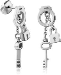 SURGICAL STEEL GRADE 316L EAR STUDS PAIR