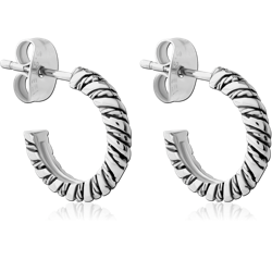 SURGICAL STEEL GRADE 316L EAR STUDS PAIR