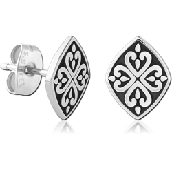 SURGICAL STEEL GRADE 316L EAR STUDS PAIR