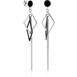 SURGICAL STEEL GRADE 316L EAR STUDS PAIR