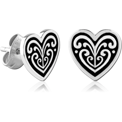 SURGICAL STEEL GRADE 316L EAR STUDS PAIR