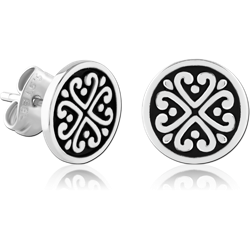 SURGICAL STEEL GRADE 316L EAR STUDS PAIR