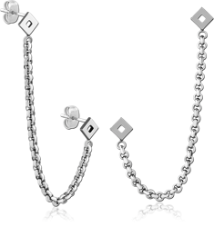 SURGICAL STEEL GRADE 316L EAR STUDS PAIR