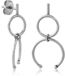 SURGICAL STEEL GRADE 316L EAR STUDS PAIR