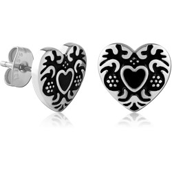 SURGICAL STEEL GRADE 316L EAR STUDS PAIR