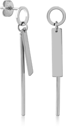 SURGICAL STEEL GRADE 316L EAR STUDS PAIR