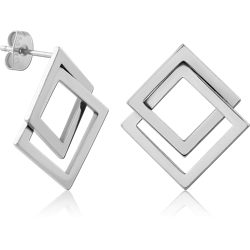 SURGICAL STEEL GRADE 316L EAR STUDS PAIR