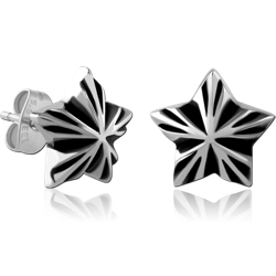 SURGICAL STEEL GRADE 316L EAR STUDS PAIR