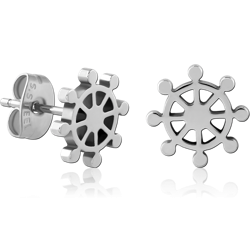 SURGICAL STEEL GRADE 316L EAR STUDS PAIR