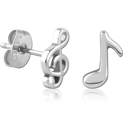 SURGICAL STEEL GRADE 316L EAR STUDS PAIR