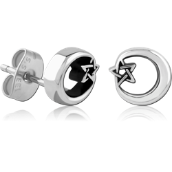 SURGICAL STEEL GRADE 316L EAR STUDS PAIR