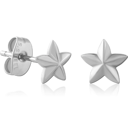 SURGICAL STEEL GRADE 316L EAR STUDS PAIR