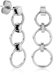 SURGICAL STEEL GRADE 316L EAR STUDS PAIR