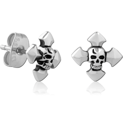 SURGICAL STEEL GRADE 316L EAR STUDS PAIR