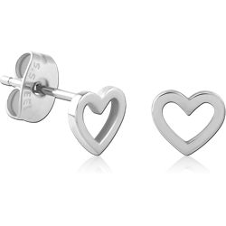 SURGICAL STEEL GRADE 316L EAR STUDS PAIR