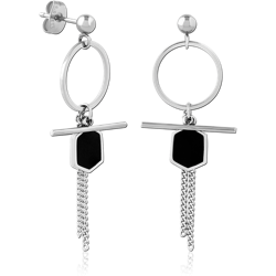 SURGICAL STEEL GRADE 316L EAR STUDS PAIR