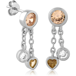 STERLING 925 SILVER EAR STUDS PAIR SPECIAL NEW DESIGN