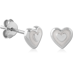 STERLING 925 SILVER PLATED JEWELED EAR STUDS PAIR SPECIAL NEW DESIGN