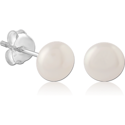 STERLING 925 SILVER PLATED JEWELED EAR STUDS PAIR