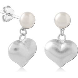 STERLING 925 SILVER PLATED JEWELED EAR STUDS PAIR