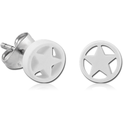 PAIR OF UV POLYMER EAR STUDS