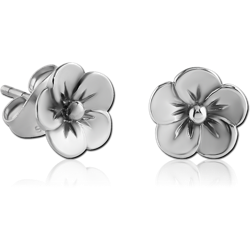 STERILE PAIR OF SURGICAL STEEL GRADE 316L EAR STUDS