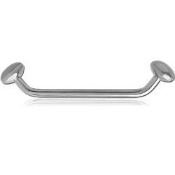 STERILE TITANIUM ALLOY 45 DEGREE OPEN STAPLE MICRO BARBELL WITH DISCS