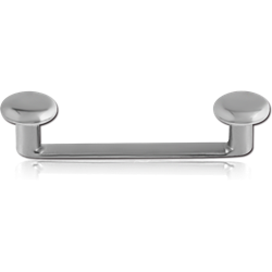 STERILE FLAT INTERNALLY THREADED TITANIUM ALLOY SURFACE BARBELL WITH DISCS