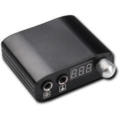 MINI DIGITAL 10 TURN TATTOO POWER SUPPLY CLIP CORD AND FOOT PEDAL