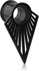 BLACK PVD COATED STAINLESS STEEL GRADE 304 DOUBLE FLARED TUNNEL